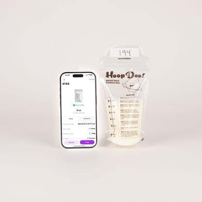 HoopDee Breast Milk Storage Freezer Bags (180ml | 100-Count Box)